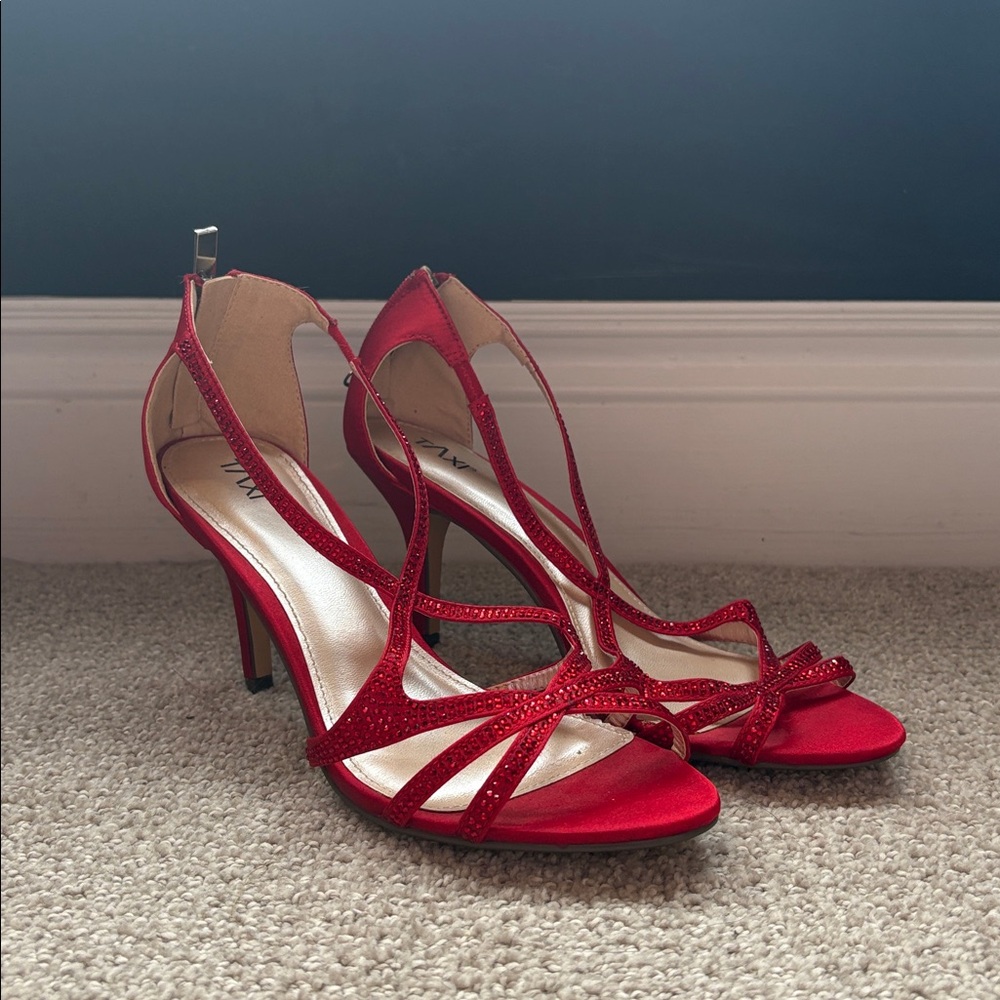 Red Strappy Heels